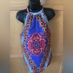 Vibrant Multicolor Halter Top